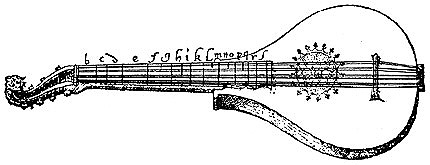 [Diatonic 4-course cittern.]